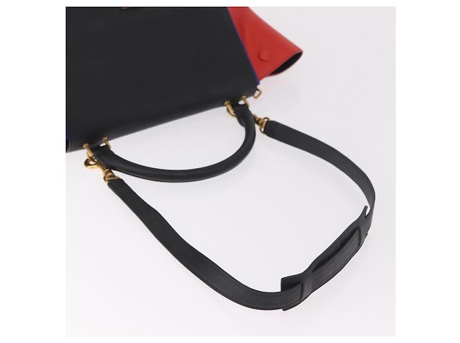 Céline CELINE Trapeze Hand Bag Leather 2way Red Black - vista 8