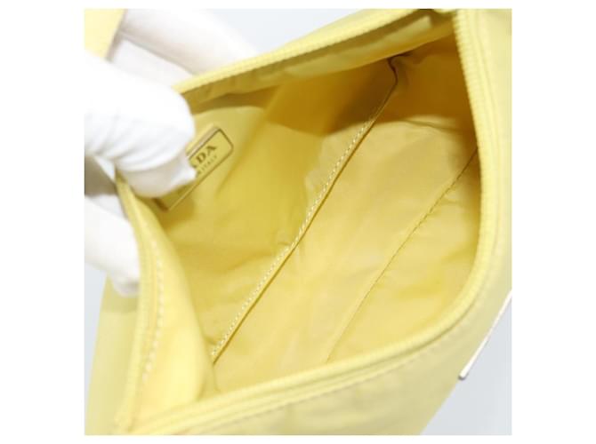 PRADA Hand Pouch Nylon Yellow Silver - vista 11