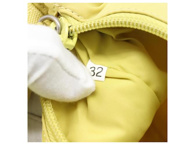 PRADA Hand Pouch Nylon Yellow Silver - vista 12