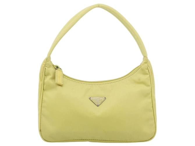 PRADA Hand Pouch Nylon Yellow Silver - vista 13