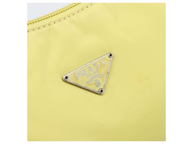 PRADA Hand Pouch Nylon Yellow Silver - vista 17