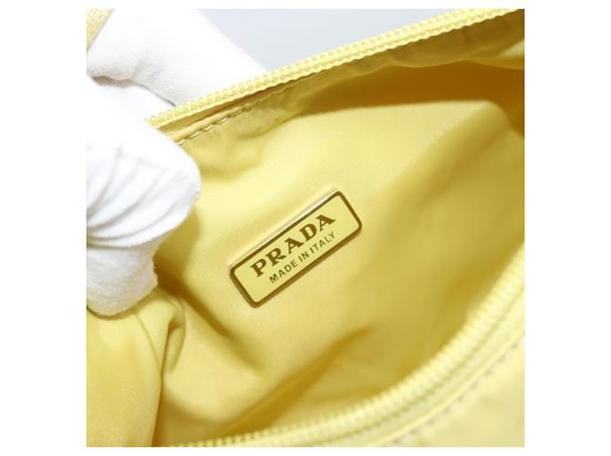 PRADA Hand Pouch Nylon Yellow Silver - vista 19
