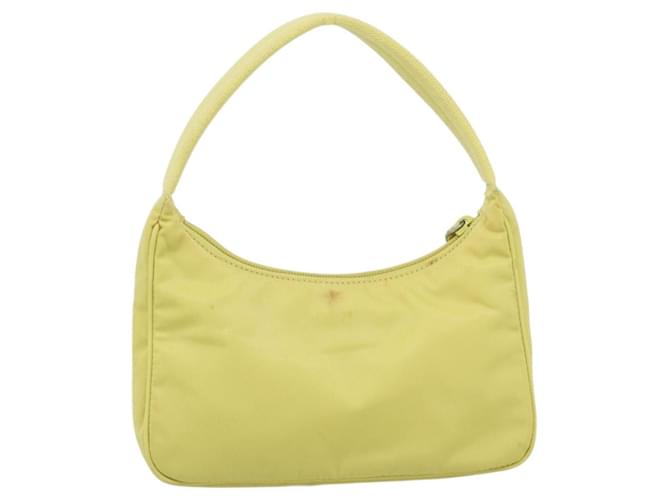 PRADA Hand Pouch Nylon Yellow Silver - vista 2