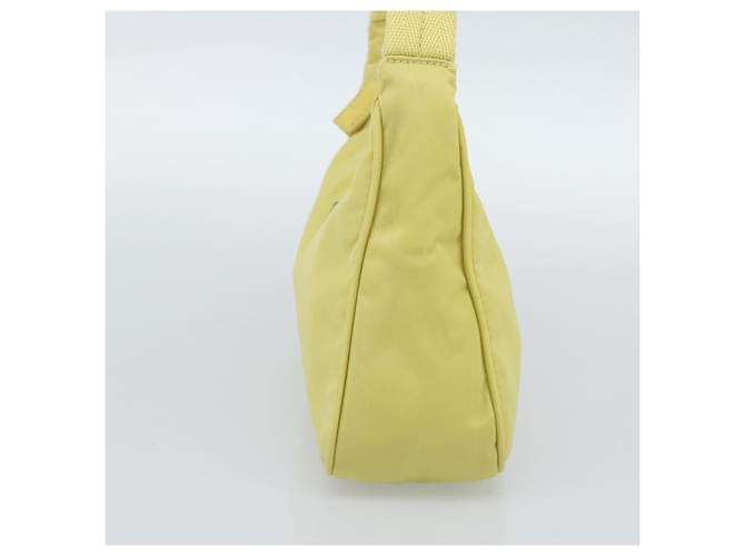 PRADA Hand Pouch Nylon Yellow Silver - vista 4