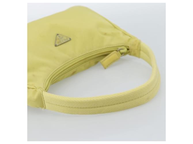 PRADA Hand Pouch Nylon Yellow Silver - vista 7