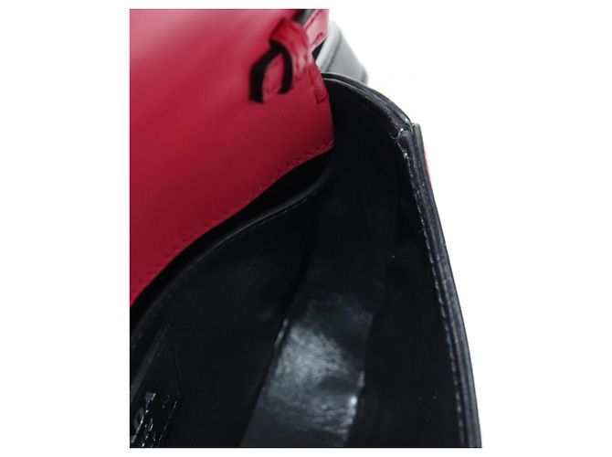 PRADA Sydney Chain Shoulder Bag Leather 2way Black Pink Silver - vista 26