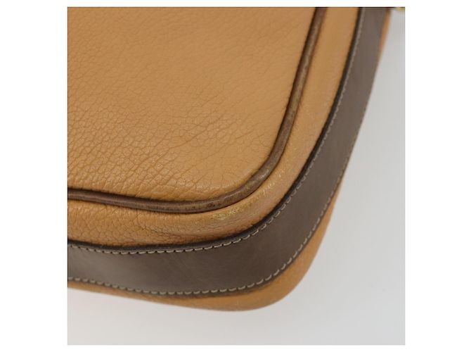 LOEWE Anagram Shoulder Bag Leather Beige Gold - vista 9