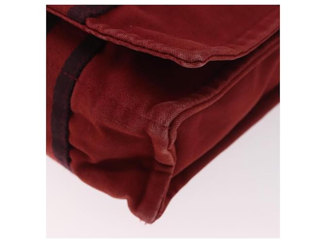 Hermès HERMES Bathas Shoulder Bag Canvas Red Silver - vista 11