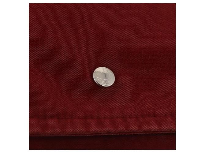 Hermès HERMES Bathas Shoulder Bag Canvas Red Silver - vista 14