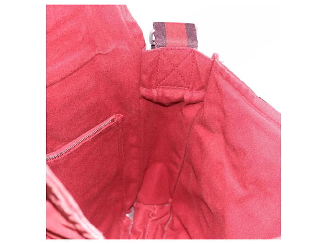 Hermès HERMES Bathas Shoulder Bag Canvas Red Silver - vista 18