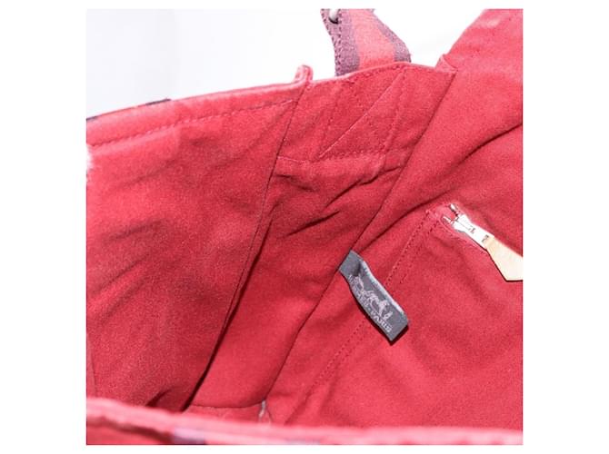 Hermès HERMES Bathas Shoulder Bag Canvas Red Silver - vista 19