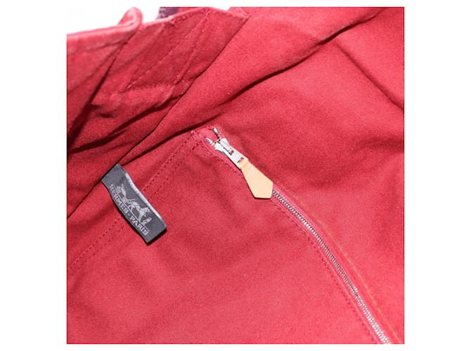 Hermès HERMES Bathas Shoulder Bag Canvas Red Silver - vista 20
