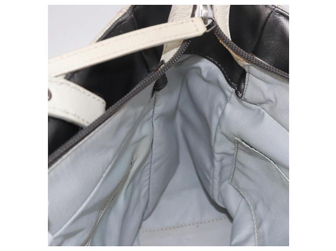 CHANEL Paris Biarritz PM Hand Bag PVC Canvas Gray Silver CC - vista 20