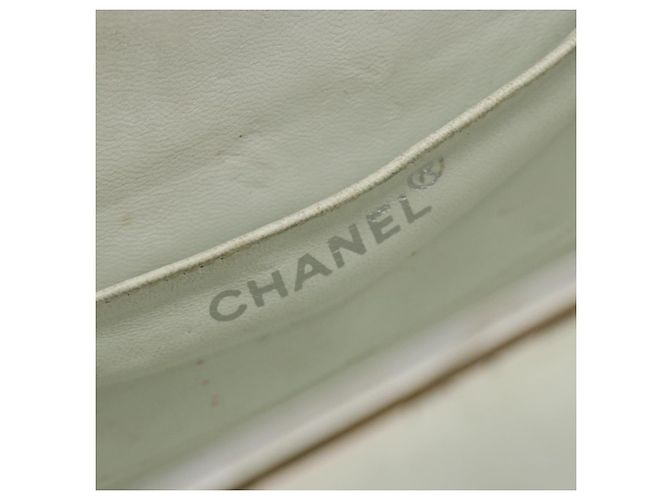 CHANEL Vanity Hand Bag Patent Leather Yellow Silver CC - vista 19
