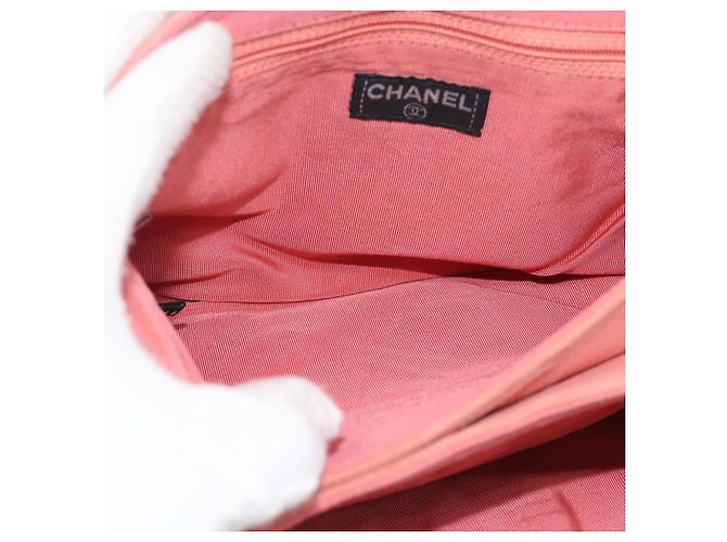 CHANEL Choco Bar 2.55 Chain Shoulder Bag Suede Pink Silver CC - vista 16