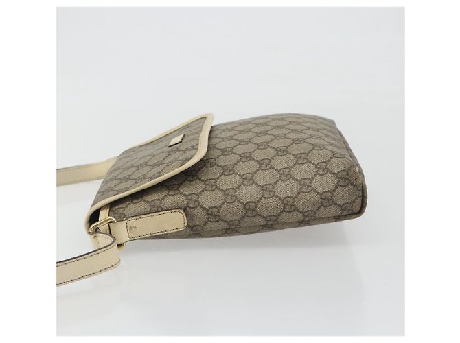 Borsa a tracolla con patta Gucci GG Coated Canvas Small Beige - vista 4