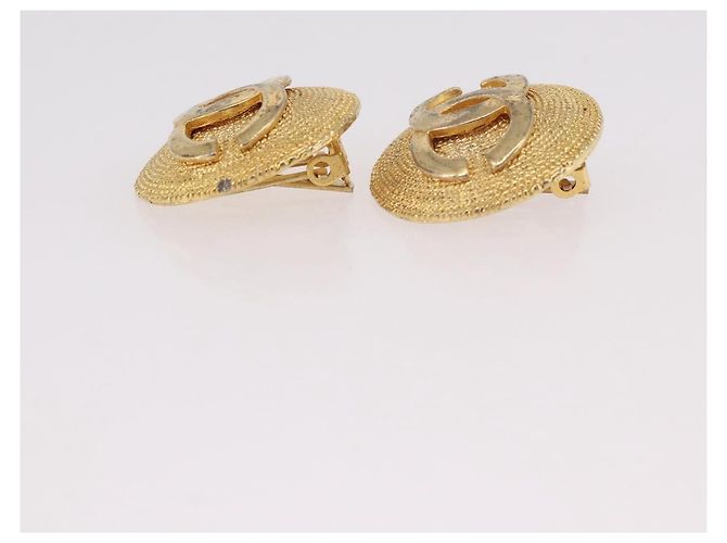 CHANEL Earring Metal Gold Tone CC - vista 12