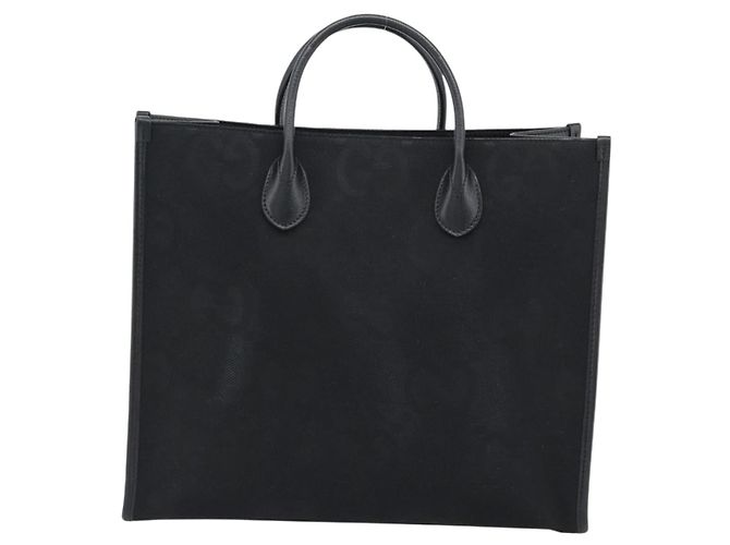 GUCCI Sac à main Jumbo GG Canvas 2way Noir Argent 678839 - vue 2