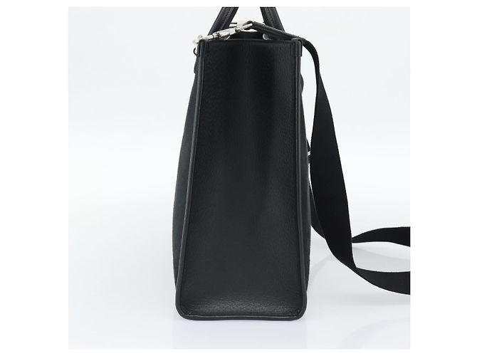 GUCCI Sac à main Jumbo GG Canvas 2way Noir Argent 678839 - vue 4