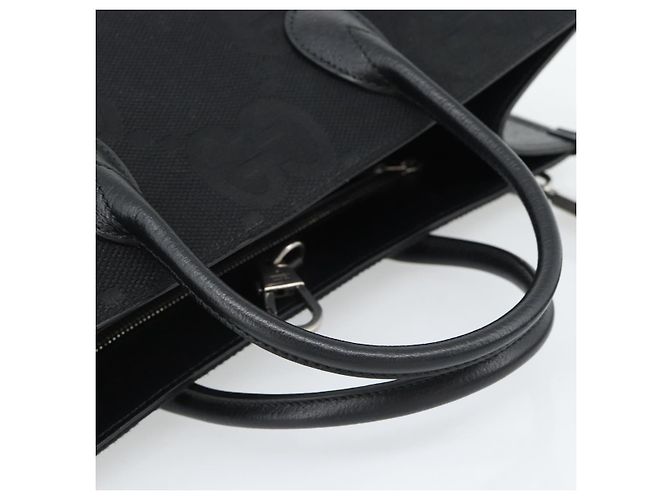 GUCCI Sac à main Jumbo GG Canvas 2way Noir Argent 678839 - vue 7