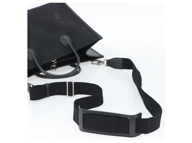 GUCCI Sac à main Jumbo GG Canvas 2way Noir Argent 678839 - vue 9