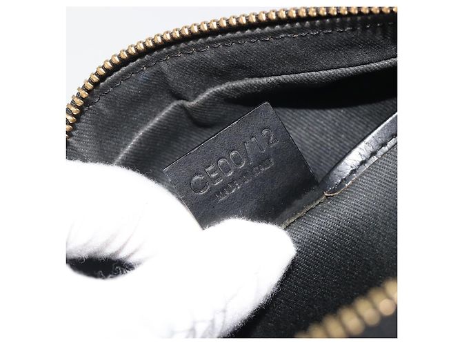 Céline CELINE Macadam Canvas Mini Boston Bag PVC Black Gold - view 21