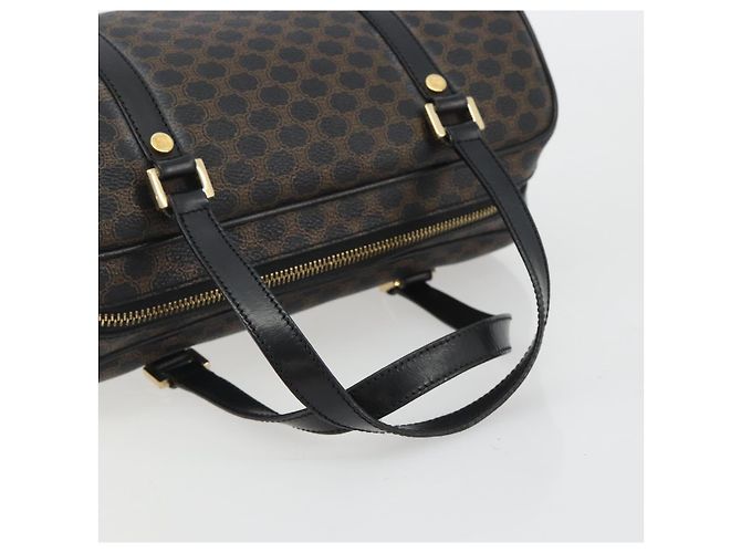 Céline CELINE Macadam Canvas Mini Boston Bag PVC Black Gold - view 8
