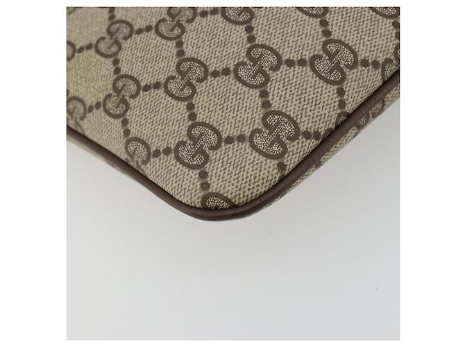 GUCCI GG Supreme Shoulder Bag PVC Leather Beige Gold - vista 11