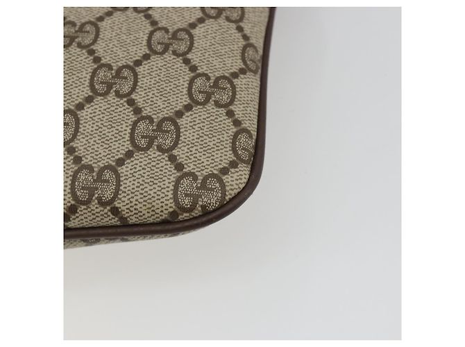 GUCCI GG Supreme Shoulder Bag PVC Leather Beige Gold - vista 12