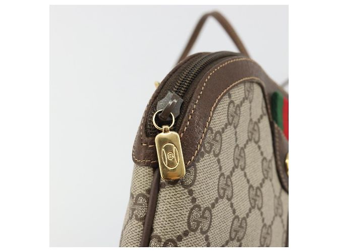 GUCCI GG Supreme Shoulder Bag PVC Leather Beige Gold - vista 15