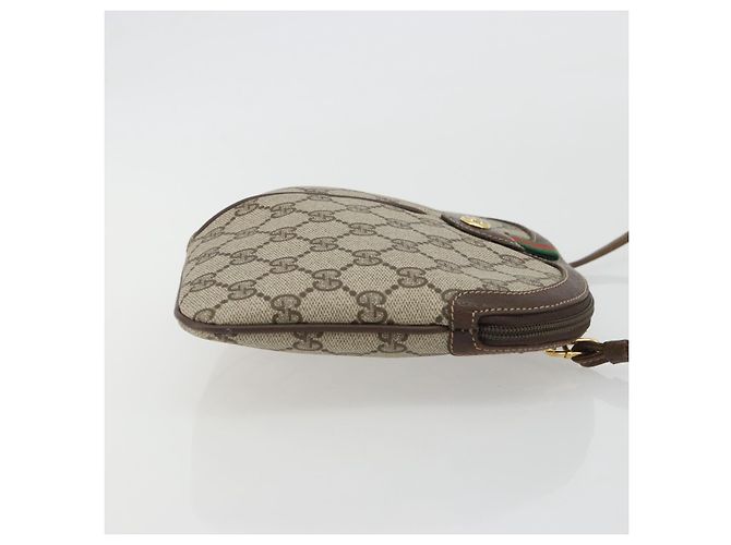 GUCCI GG Supreme Shoulder Bag PVC Leather Beige Gold - vista 4
