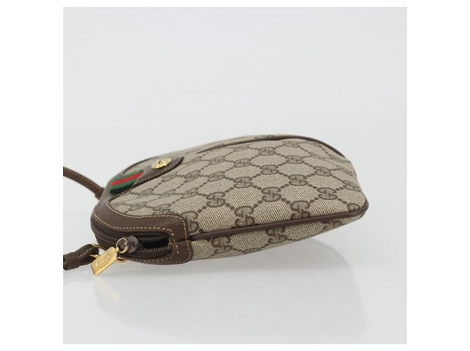 GUCCI GG Supreme Shoulder Bag PVC Leather Beige Gold - vista 5