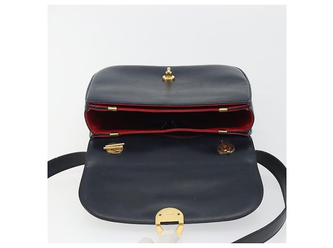 Céline CELINE Hand Bag Leather 2way Navy Gold - vista 10