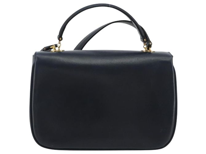 Céline CELINE Hand Bag Leather 2way Navy Gold - vista 2