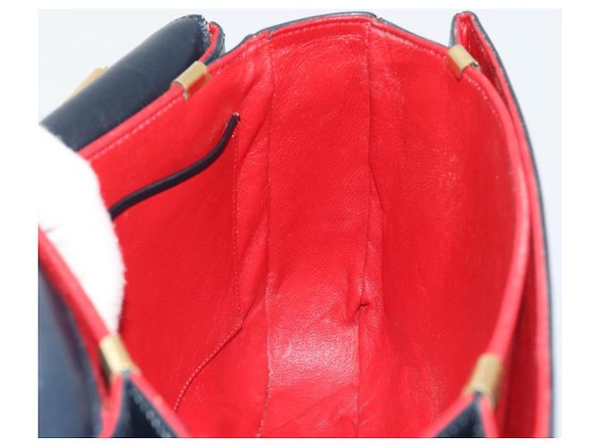 Céline CELINE Hand Bag Leather 2way Navy Gold - vista 21