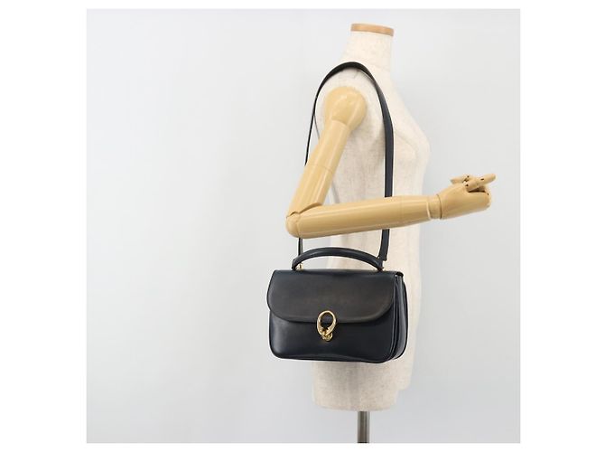 Céline CELINE Hand Bag Leather 2way Navy Gold - vista 27