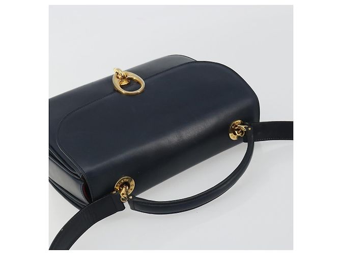 Céline CELINE Hand Bag Leather 2way Navy Gold - vista 6