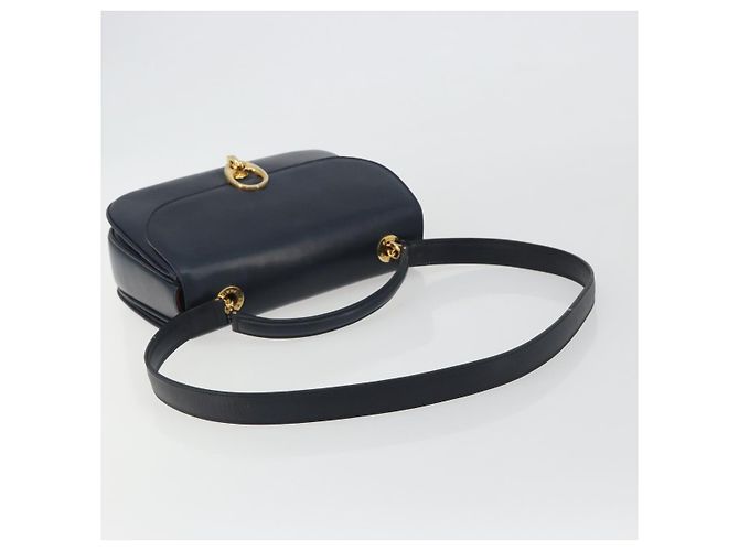 Céline CELINE Hand Bag Leather 2way Navy Gold - vista 9