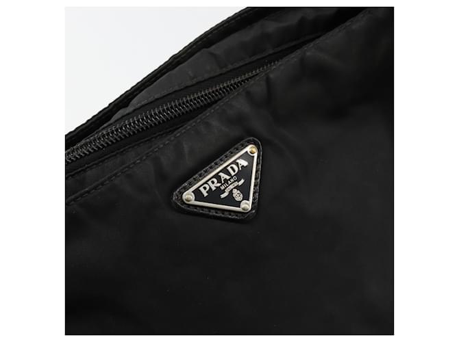 PRADA Shoulder Bag Nylon Black Silver - vista 17