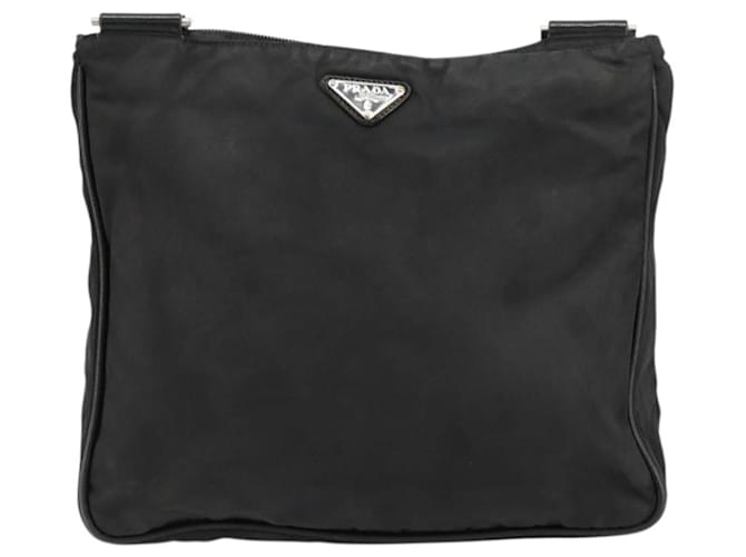 PRADA Shoulder Bag Nylon Black Silver - vista 2