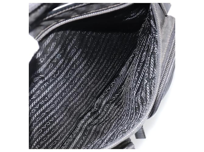 PRADA Shoulder Bag Nylon Black Silver - vista 23