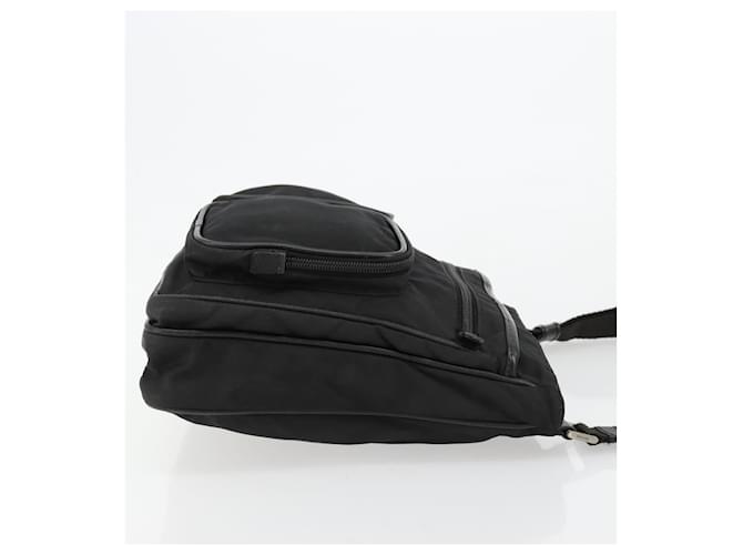 PRADA Shoulder Bag Nylon Black Silver - vista 3