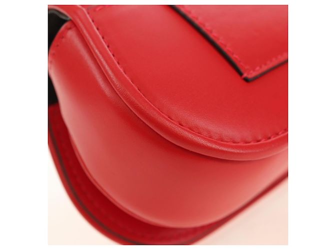 FENDI C'mon Small Shoulder Bag Leather Red Gold - vista 17