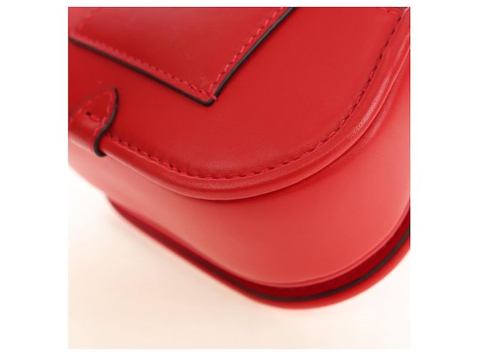 FENDI C'mon Small Shoulder Bag Leather Red Gold - vista 18