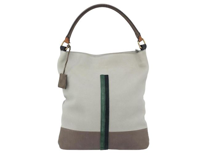 Céline CELINE Shoulder Bag Leather Gray Gold - vista 13