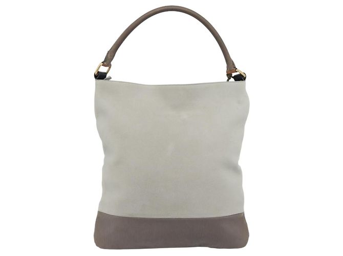 Céline CELINE Shoulder Bag Leather Gray Gold - vista 2