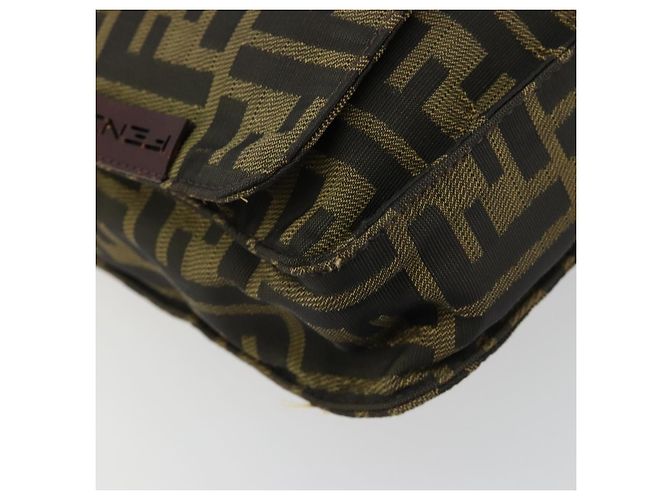 FENDI Zucca Canvas Shoulder Bag Black Brown - vista 14