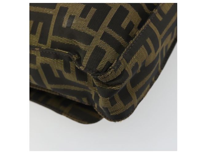 FENDI Zucca Canvas Shoulder Bag Black Brown - vista 16