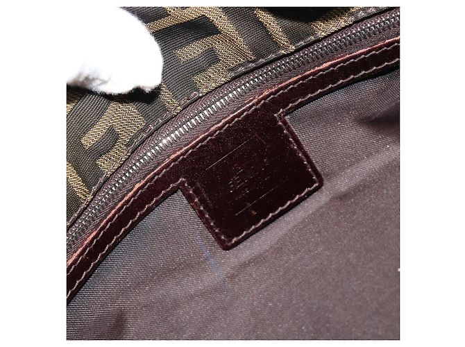 FENDI Zucca Canvas Shoulder Bag Black Brown - vista 18