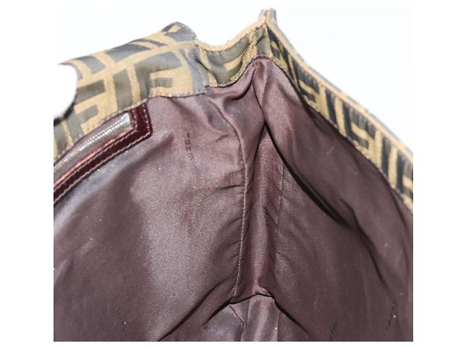 FENDI Zucca Canvas Shoulder Bag Black Brown - vista 19
